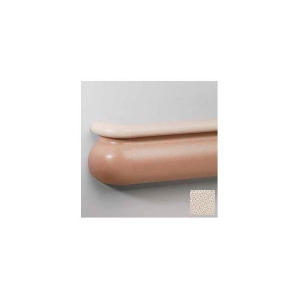 Pawling Crescent Series Vinyl Handrail/Crashrail Combination, 5-1/2" High, 12' Long, Khaki Brown BR-600V-12-682 - main